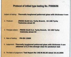 We manufacture safe ornamental glass panes.