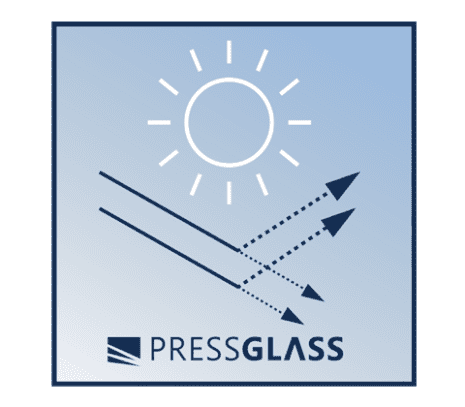 allows for the selection of light inflow through the glass surface